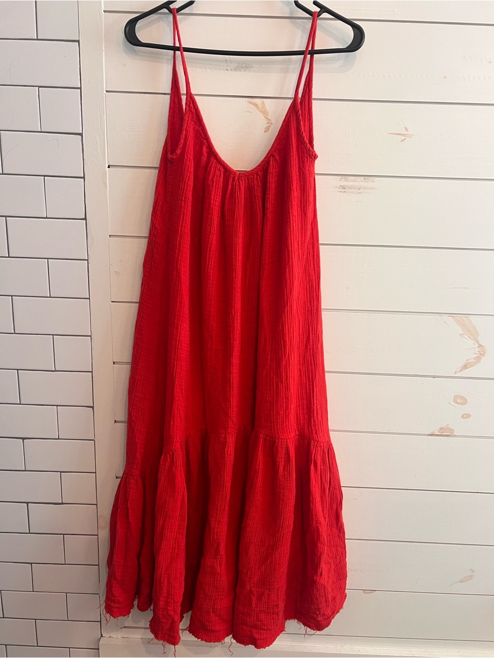 ANAAK Cheerful Poppy Spaghetti-Strap flowy and flattering Maxi Dress